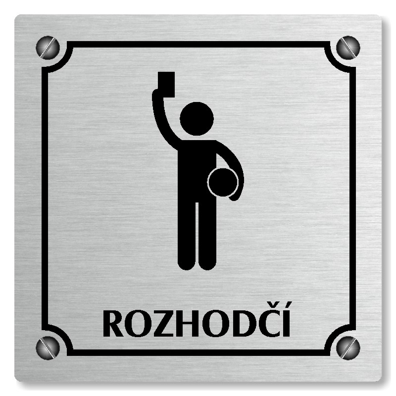 Rozhodčí, 80x80mm, stříbrná, Kansas